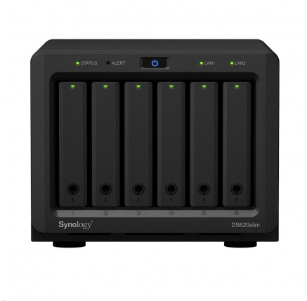 Synology DS620slim DiskStation (2C/CeleronJ3355/2-2,5GHz/2GBRAM/6xSATA/2xUSB3.2/2xGbE)