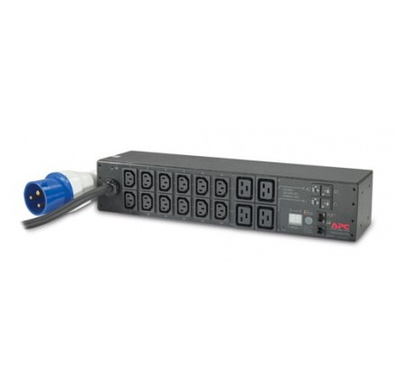 APC Rack PDU, Metered, 2U, 32A, 230V, (12)C13 & (4)C19, IEC-309 32A 2P+E 3.66m