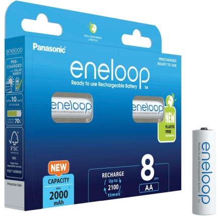 PANASONIC HR6 AA 3MCCE/8BE ENELOOP N, 2000 mAh (Blistr 8ks)