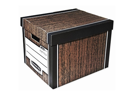 Archivační kontejner Fellowes Bankers Box Woodgrain hnědá (2ks) Archivační kontejner Fellowes Bankers Box Woodgrain hnědá (2ks)