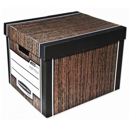 Archivační kontejner Fellowes Bankers Box Woodgrain hnědá (2ks)