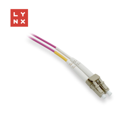 LYNX duplexní patch kabel MM, OM4, LC/LC, 50/125µm, 0,5m