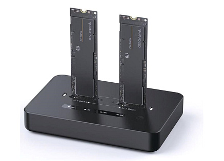 GEMBIRD dokovací stanice pro stolní počítače DD2-U3M2, USB-C, 2x M.2 SATA, NVMe SSD, černá GEMBIRD dokovací stanice pro stolní počítače DD2-U3M2, USB-C, 2x M.2 SATA, NVMe SSD, černá