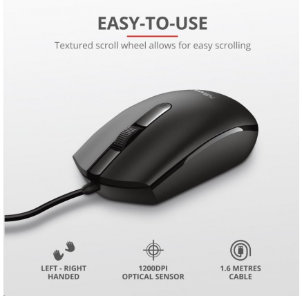 TRUST Myš Optical BASI WIRED, USB