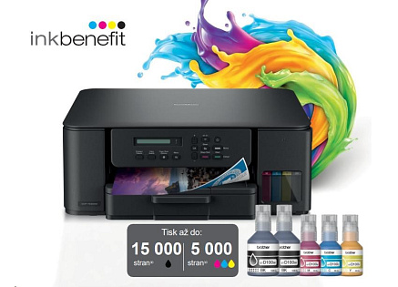 BROTHER multifunkce inkoustová DCP-T530DW - A4 128MB 2400x600 16ppm USB 2.0. WIFI  - INKTANK, INK BENEFIT