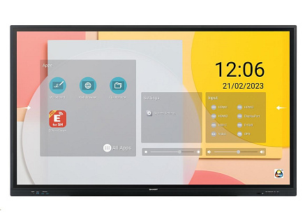 SHARP/NEC LCD 86" Infrared PN-LC862, 3840x2160, 450nit, 8ms, 16/7, VGA, DP, USB-C, HDMI, USB, dotykový displej