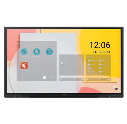 SHARP/NEC LCD 86" Infrared PN-LC862, 3840x2160, 450nit, 8ms, 16/7, VGA, DP, USB-C, HDMI, USB, dotykový displej