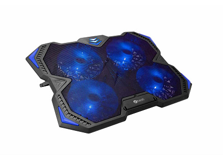 C-TECH chladící podložka pod NTB Zefyros (GCP-01B), casual gaming, 17,3", modré podsvícení, regulace otáček