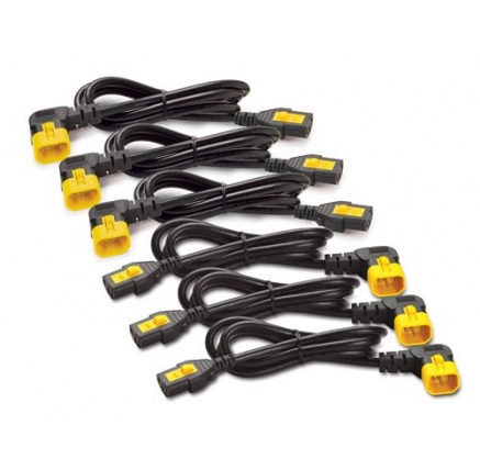 APC Power Cord Kit (6 ks), Locking, C13 to C14, (90°), 0.6m