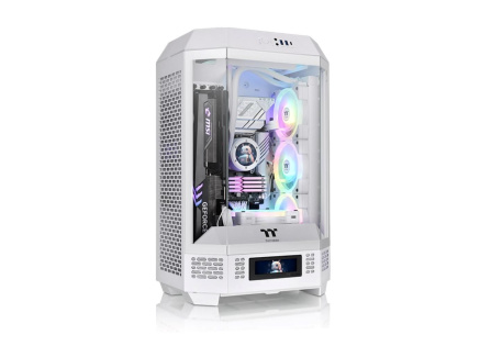 THERMALTAKE Case The Tower 300, mATX, Průhledná bočnice, 2x 140mm Fan, bílá