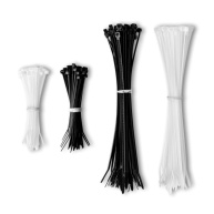 CONNECT IT Stahovací pásky na kabely ZipTie, Černá/Bílá