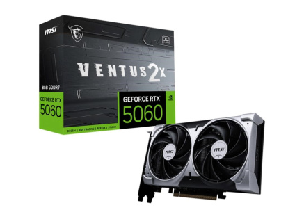 MSI VGA NVIDIA GeForce RTX 5060 8G VENTUS 2X OC, RTX 5060, 8GB GDDR7, 3xDP, 1xHDMI