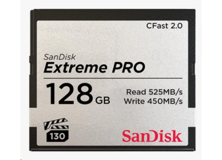 BAZAR - SanDisk CFAST 2.0 128GB Extreme Pro (525 MB/s VPG130) - Rozbaleno (Komplet) BAZAR - SanDisk CFAST 2.0 128GB Extreme Pro (525 MB/s VPG130) - Rozbaleno (Komplet)