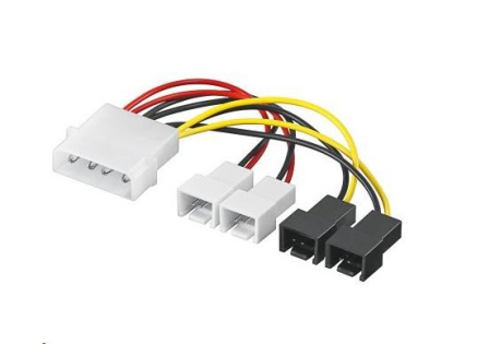 PREMIUMCORD Kabel napájecí FAN 5,25"-2x 12V, 2x 5V TX 3pin PREMIUMCORD Kabel napájecí FAN 5,25"-2x 12V, 2x 5V TX 3pin