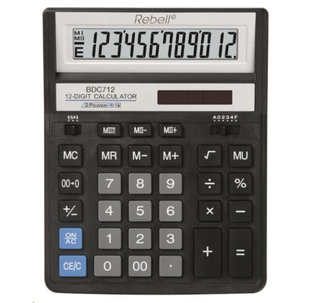 REBELL kalkulačka - RE-BDC712BK BX REBELL kalkulačka - RE-BDC712BK BX
