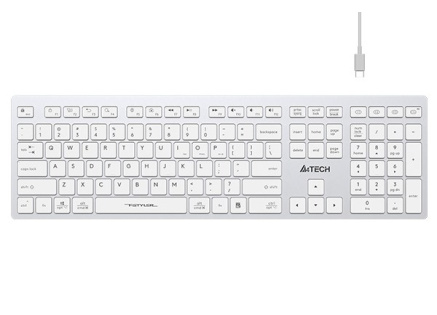 A4tech FBX50C, bezdrátová kancelářská klávesnice, bílá A4tech FBX50C, bezdrátová kancelářská klávesnice, bílá