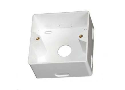 Krabice pro zásuvku na omítku, 80x80x40, bílá