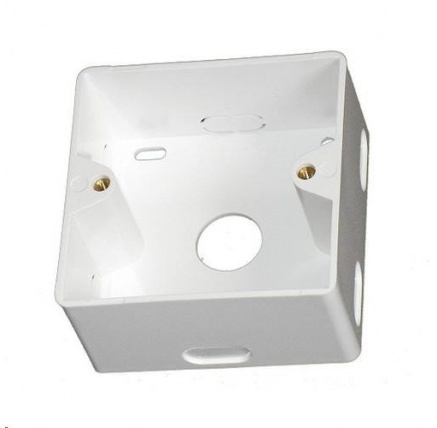 Krabice pro zásuvku na omítku, 80x80x40, bílá