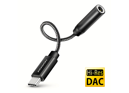 AXAGON ADA-HC, USB-C na 3.5mm jack - Hi-Res DAC audio adaptér, 384kHz/32bit, stereo