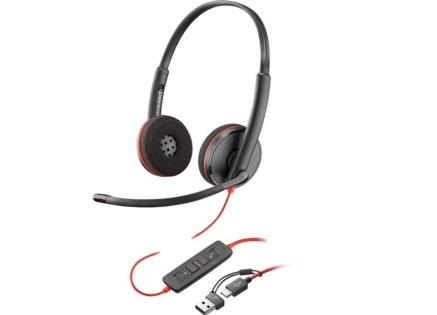 Poly Blackwire 3220 náhlavní souprava, USB-C/A adaptér, stereo (bulk)