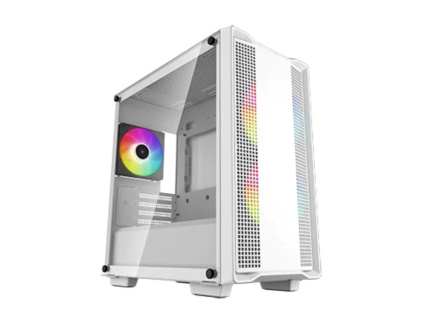 DEEPCOOL Case CC360 WH ARGB, mATX, Průhledná bočnice, 3x120mm Fan, bílá
