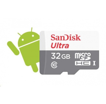 SanDisk MicroSDHC karta 32GB Ultra (80MB/s, Class 10 UHS-I, Android)