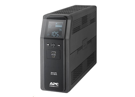 APC Back-UPS Pro BR 1200VA, Sinewave, 8 Outlets, AVR, LCD interface (720W) APC Back-UPS Pro BR 1200VA, Sinewave, 8 Outlets, AVR, LCD interface (720W)