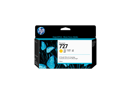 HP 727 Yellow Ink Cart, 130 ml, B3P21A