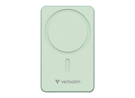 VERBATIM Powerbanka Charge 'n' Go Essentials, Magnetická, 5000 mAh, USB-C, Zelená VERBATIM Powerbanka Charge 'n' Go Essentials, Magnetická, 5000 mAh, USB-C, Zelená