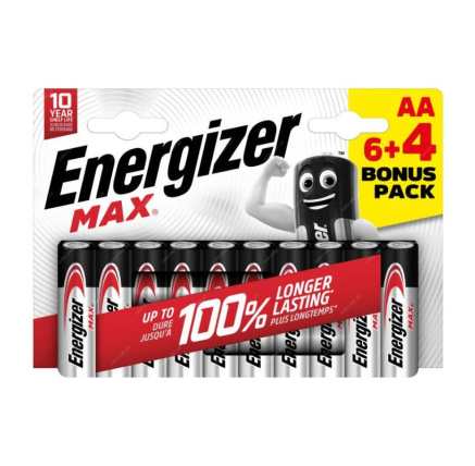 Energizer LR6/10 Max AA 6+4 zdarma Energizer LR6/10 Max AA 6+4 zdarma