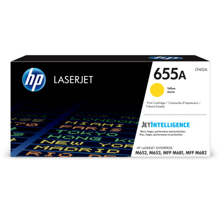 HP 655A Yellow Original LaserJet Toner Cartridge (CF452A) (10,500 pages) HP 655A Yellow Original LaserJet Toner Cartridge (CF452A) (10,500 pages)