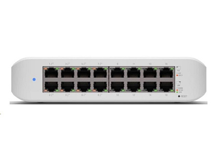 UBNT UniFi Switch USW-Lite-16-PoE [16xGigabit, 8x PoE out 45W, 802.3at/af, 16Gbps]