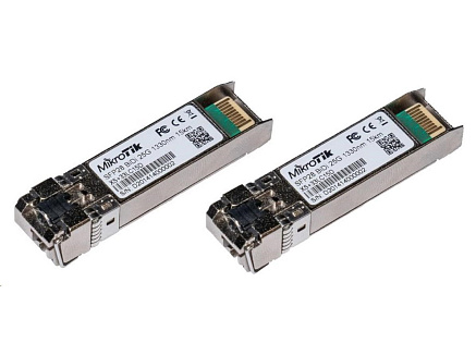 MikroTik SFP28 pár optických modulů XS+2733LC15D, SM, 15km, 1/10/25G, 15km, 1xLC MikroTik SFP28 pár optických modulů XS+2733LC15D, SM, 15km, 1/10/25G, 15km, 1xLC