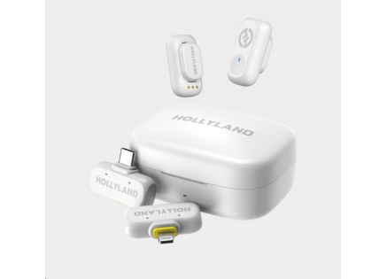 Hollyland LARK A1 Combo Ivory White, with USB-C RX + Lightning RX + Charging Case