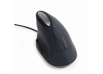GEMBIRD myš MUS-ERGO-03, Vertikální - Ergonomická, drátová USB, podsvícená, šedá GEMBIRD myš MUS-ERGO-03, Vertikální - Ergonomická, drátová USB, podsvícená, šedá