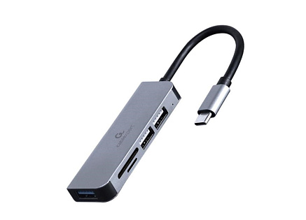 GEMBIRD hub, 3-port USB 3.1, Type-C, se čtečkou karet GEMBIRD hub, 3-port USB 3.1, Type-C, se čtečkou karet