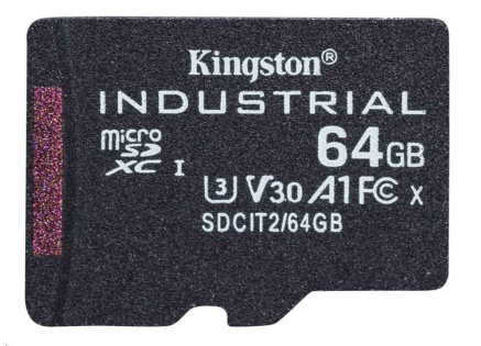 Kingston MicroSDXC karta 64GB microSDXC Industrial C10 A1 pSLC Card Single Pack