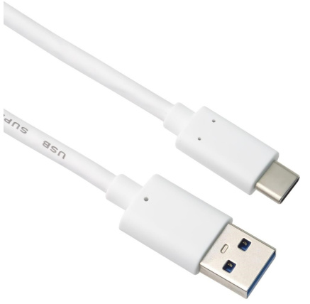 PremiumCord kabel USB-C - USB 3.0 A (USB 3.2 generation 2, 3A, 10Gbit/s) 0.15m, bílá