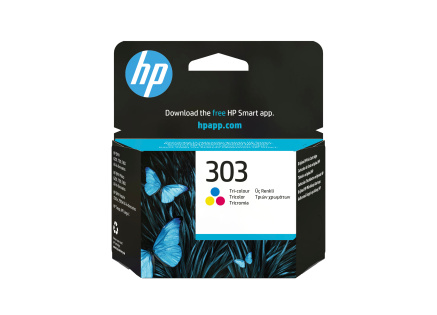 HP 303 Tri-color Original Ink Cartridge (165 pages), T6N01AE