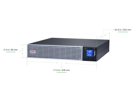 APC Easy UPS On-Line, 3000VA/2700W Li-ion, Rack/Tower 2U, 230V, 6 IEC C13+1 IEC C19 outlets, I.Card Slot,W/ rail kit APC Easy UPS On-Line, 3000VA/2700W Li-ion, Rack/Tower 2U, 230V, 6 IEC C13+1 IEC C19 outlets, I.Card Slot,W/ rail kit