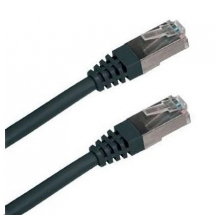 Patch kabel Cat5E, FTP - 0,5m, černý