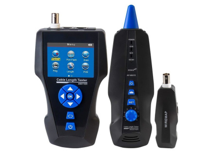 LAN Cable Tester TLCD8601S s LCD, koax, Cat3/Cat5E/Cat6/Cat7, UTP/STP, USB, PoE, ping, sonda, protismyčka