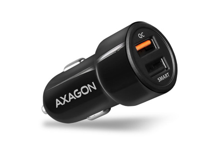 AXAGON PWC-QC5, QUICK a SMART nabíječka do auta, 2x port QC3.0/AFC/FCP + 5V-2.6A, 31.5W