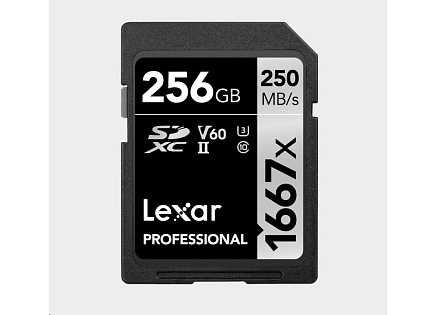 Lexar SDXC Pro 1667X UHS-II U3 R250/W120 (V60) 256G Lexar SDXC Pro 1667X UHS-II U3 R250/W120 (V60) 256G