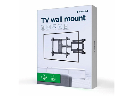 GEMBIRD Držák TV WM-80ST-05, 37"-80" (50kg), plně pohyblivý
