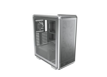 Cooler Master case MasterFrame 500 Mesh Silver, Průhledná bočnice, ATX, 2x 200mm Fan, 1x 120mm Fan, Šedá