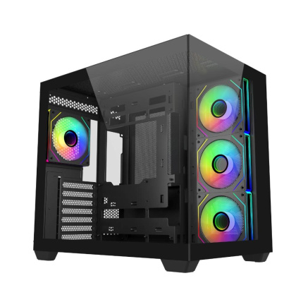 Cooler Master case Elite 681, ATX, Průhledná bočnice, 4x 120mm ARGB Fan, Černá
