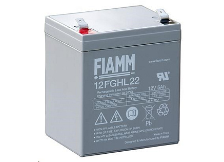 Baterie - Fiamm 12 FGHL 22 (12V/5Ah - Faston 250), životnost 10let Baterie - Fiamm 12 FGHL 22 (12V/5Ah - Faston 250), životnost 10let