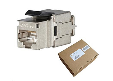 Solarix MULTIPACK 24 ks - rychlozařezávací keystone CAT5E STP RJ45 černý SXKJ-5E-STP-BK-NA