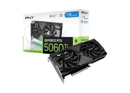 PNY VGA Nvidia GeForce RTX 5060 Ti 8GB Dual Fan OC, RTX 5060 Ti OC, 8GB GDDR7, 3xDP, 1xHDMI